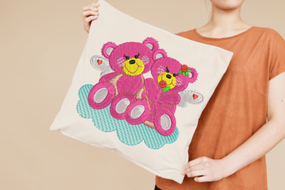 Adorable Teddy Bear Embroidery Design