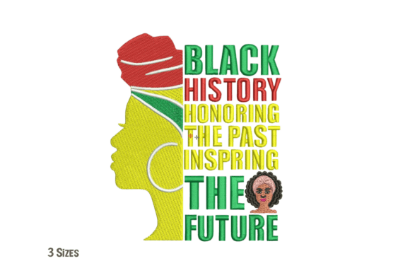 Black History Format Embroidery Design