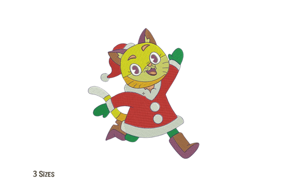 Christmas Cat Doll Embroidery Design