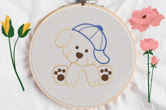 Dog Applique Embroidery