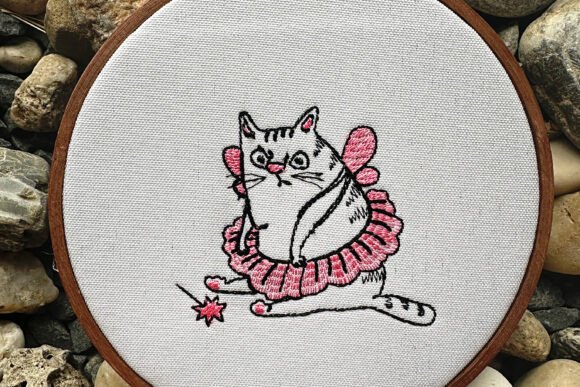 Grumpy Cat Machine Embroidery Design