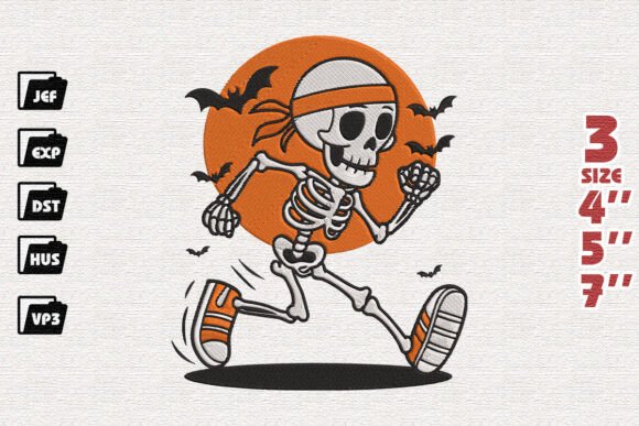 Skeleton Halloween Embroidery